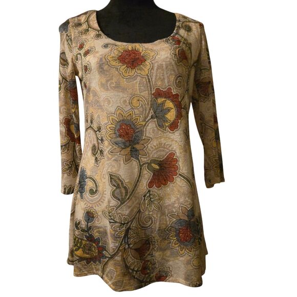 Miraclebody By Miraclesuit Top Small Nylon/Spandex Floral Beachy Vacation - Picture 1 of 7